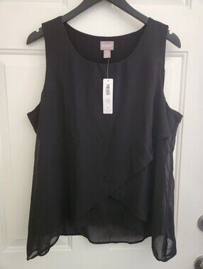 Chico's Elegant Black Layered Blouse